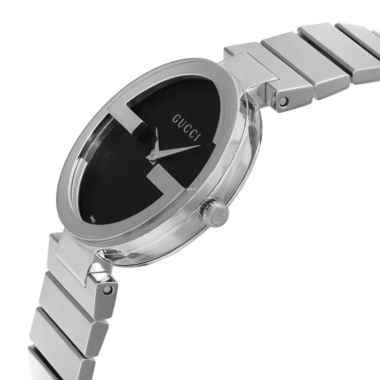 GUCCI,Interlocking 37mm,37mm,Stainless Steel,Black,Quartz,Sapphire,Crystal Glass,Round,YA133307