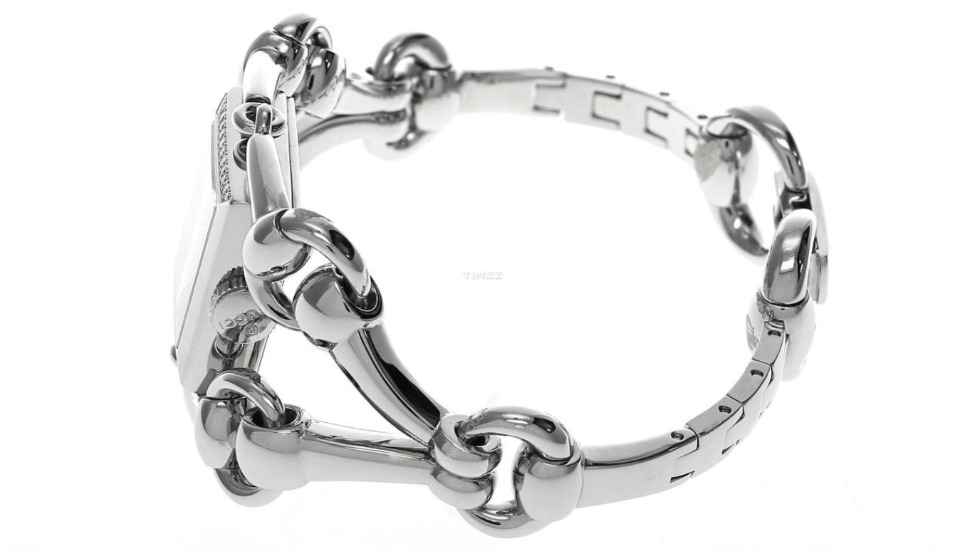GUCCI,Gucci 25mm,25mm,Stainless Steel,White,Quartz,Sapphire,Square,YA116505