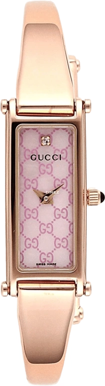 GUCCI,Gucci 12.50x30mm,12.50x30mm,Stainless Steel,Pink,Quartz,Sapphire,Rectangular,YA015559