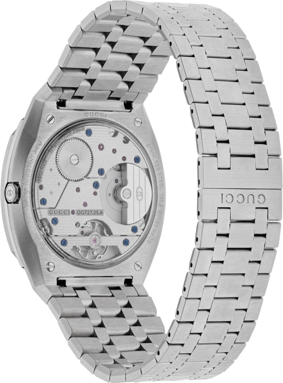 GUCCI,Gucci 25H 40mm,40mm,Stainless Steel,Grey,Automatic,In-house Caliber,Sapphire,Crystal Glass,673127 I1600 1108