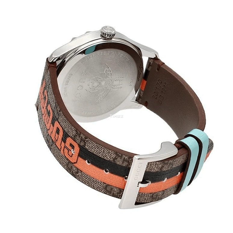 GUCCI,G-Timeless 38mm,38mm,Stainless Steel,Coffee,Brown,Quartz,Sapphire,Crystal Glass,Round,692077 ICYA0 8594
