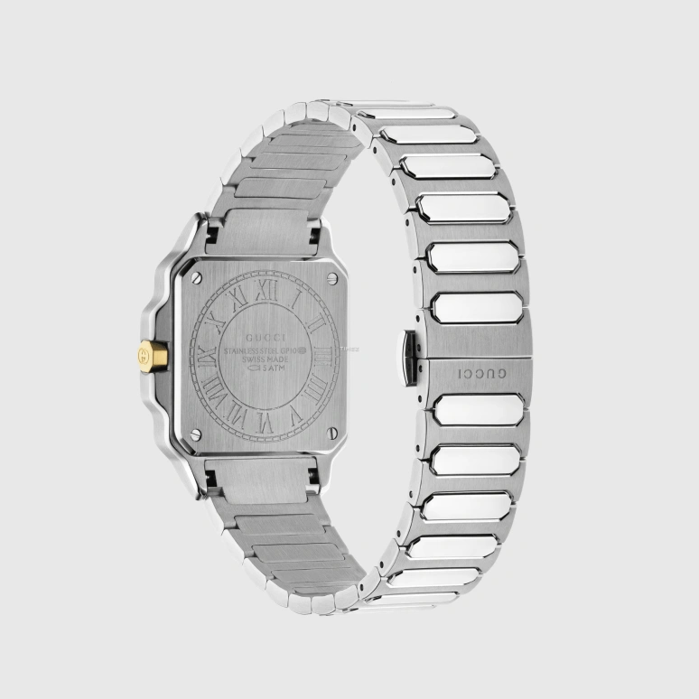 GUCCI,G-Flat 30mm,30mm,Stainless Steel,Silver,Quartz,Day,Sapphire,Crystal Glass,811583 ICUA0 8155