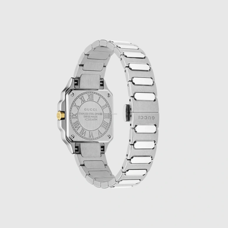 GUCCI,G-Flat 24mm,24mm,Stainless Steel,Silver,Quartz,Sapphire,Crystal Glass,Square,811580 IEFA0 8155