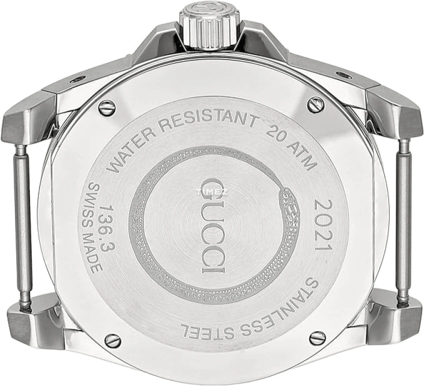 GUCCI,Gucci Dive 40mm,40mm,Stainless Steel,Blue,Quartz,Day,Sapphire,Crystal Glass,YA136340