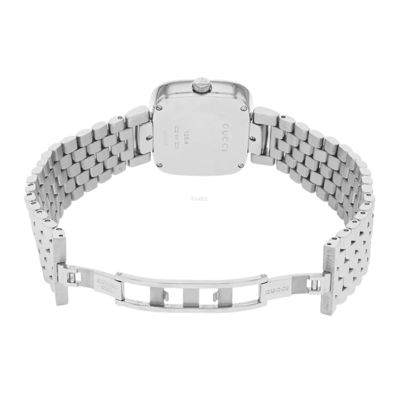 GUCCI,Gucci 32x30mm,32x30mm,Stainless Steel,Grey,Quartz,Sapphire,Square,YA125410