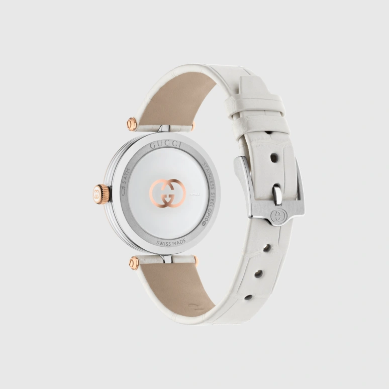 GUCCI,Model 2000 30mm,30mm,Stainless Steel,Resin,Silver,Quartz,Sapphire,Crystal Glass,Round,814059 IE9A0 8155