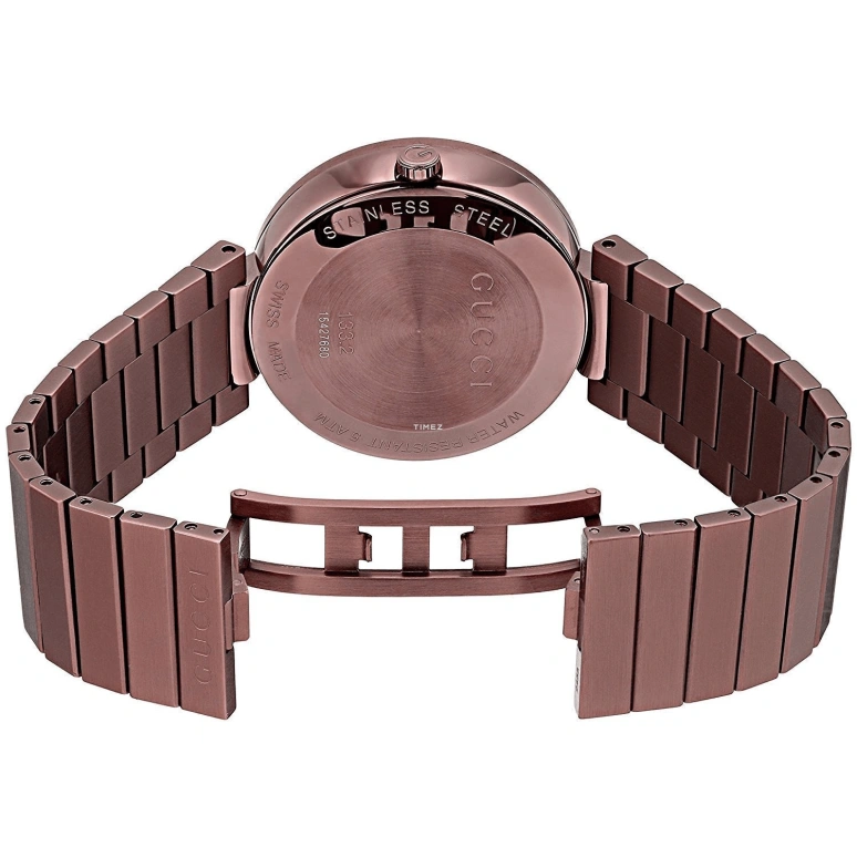 GUCCI,Gucci 42mm,42mm,Stainless Steel,Black,Brown,Quartz,Sapphire,Crystal Glass,Round,YA133211