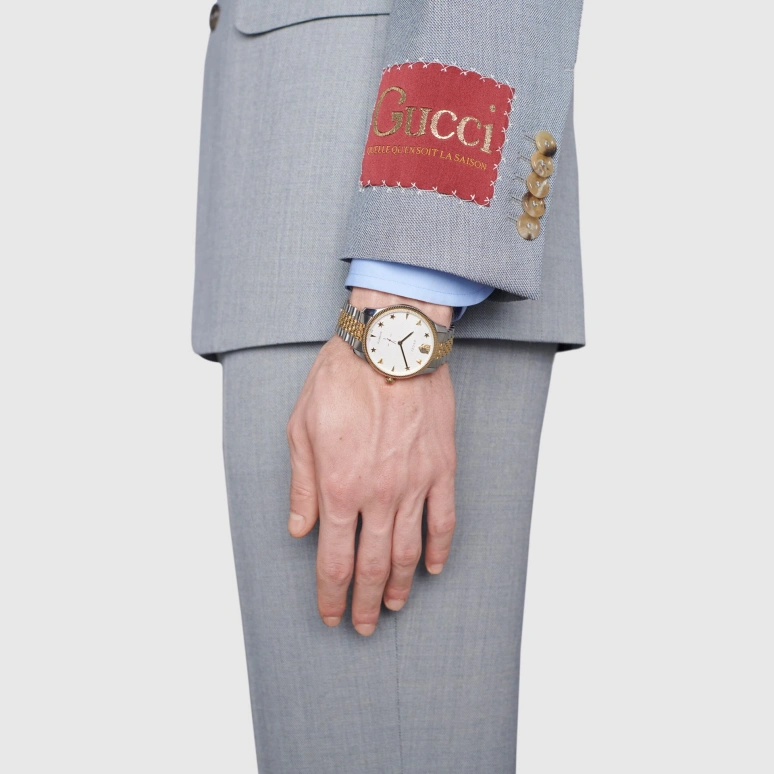 GUCCI,G-Timeless 40mm,40mm,Stainless Steel,Silver,Automatic,Sapphire,Crystal Glass,YA126356