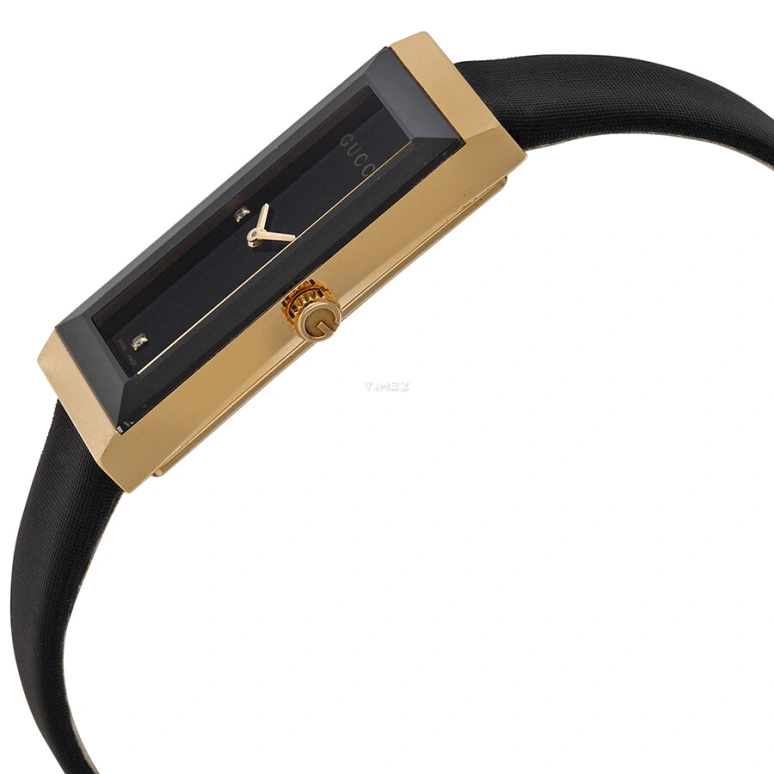GUCCI,G-Frame 34x14mm,34x14mm,Rose Gold,Black,Quartz,Sapphire,Crystal Glass,Rectangular,254841 I0G40 8029