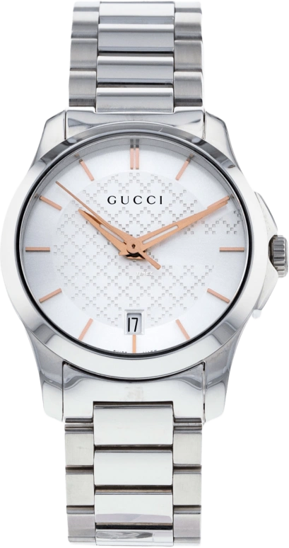GUCCI,G-Timeless 27mm,27mm,Stainless Steel,White,Sapphire,Closed,YA126523