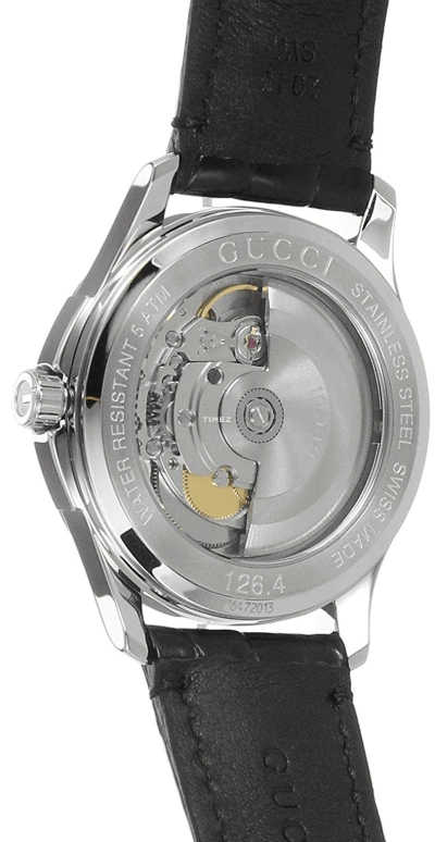 GUCCI,G-Timeless 38mm,38mm,Stainless Steel,Silver White,Automatic,Day,Sapphire,YA126468