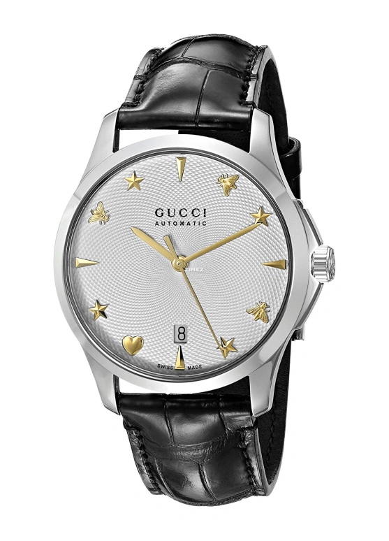 GUCCI,G-Timeless 38mm,38mm,Stainless Steel,Silver White,Automatic,Day,Sapphire,YA126468