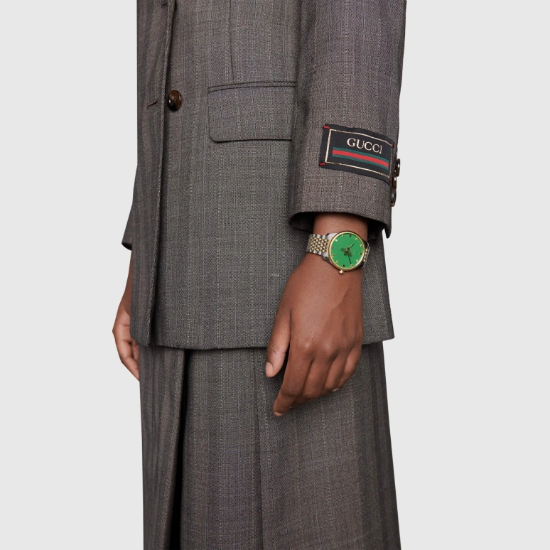 GUCCI,G-Timeless 36mm,36mm,Stainless Steel,Green,Sapphire,Seconds,YA1264182