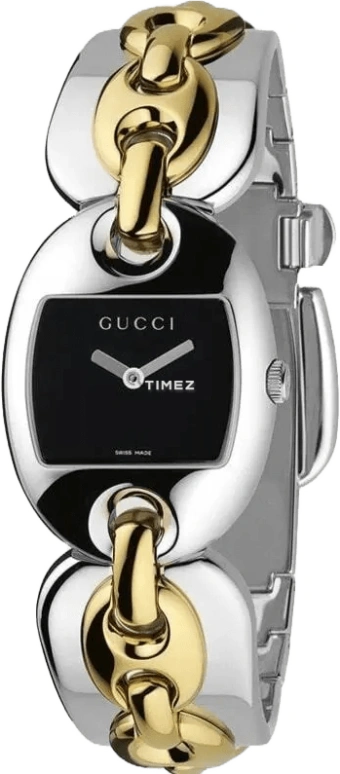 GUCCI,Marina Chain 35x26mm,35x26mm,Stainless Steel,Black,Quartz,Sapphire,Crystal Glass,Silver,215136 I17A0 1173