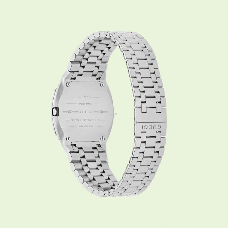 GUCCI,Gucci 25H 30mm,30mm,Stainless Steel,White,Quartz,Sapphire,Crystal Glass,Other,704374 I16F0 1108