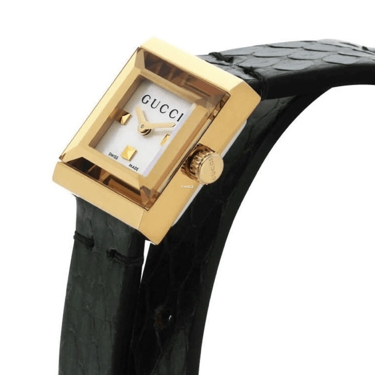 GUCCI,G-Frame 14x18mm,14x18mm,Stainless Steel,White,Quartz,Sapphire,Crystal Glass,Square,YA128525