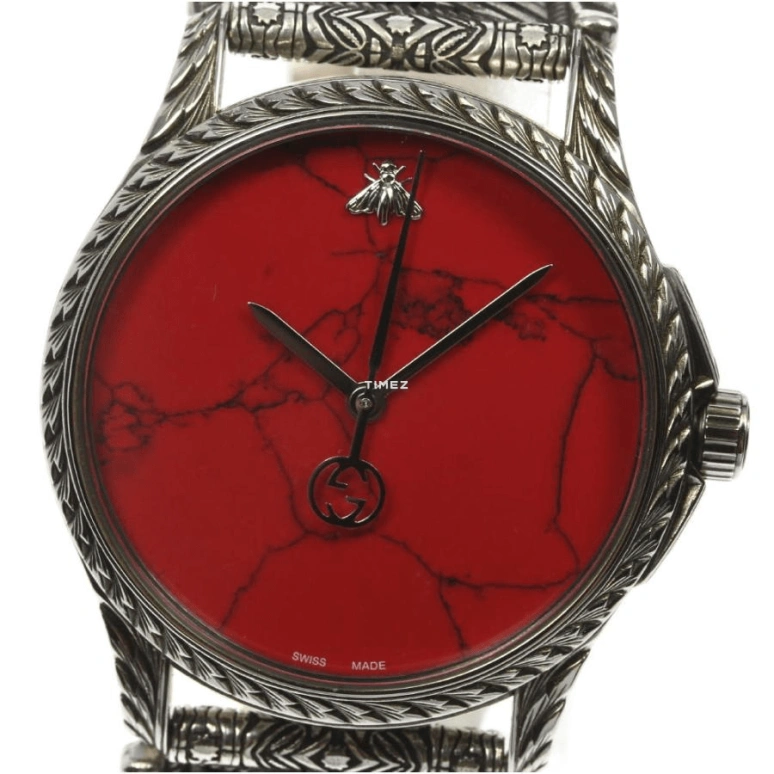 GUCCI,Gucci 38mm,38mm,Stainless Steel,Red,Quartz,Sapphire,Round,YA1264011