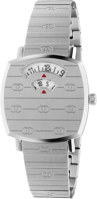 GUCCI,Grip 27mm,27mm,Stainless Steel,Silver,Sapphire,Closed,YA157501