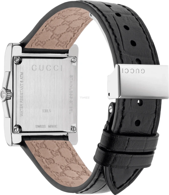 GUCCI,G-Timeless 26mm,26mm,Stainless Steel,Black,Quartz,Day,Sapphire,YA138505