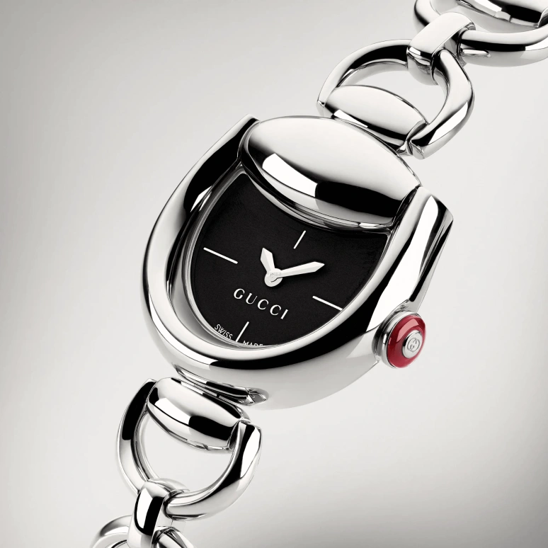 GUCCI,Horsebit 27x25mm,27x25mm,Stainless Steel,Black,Quartz,Sapphire,Crystal Glass,Other,870469 I1600 9065
