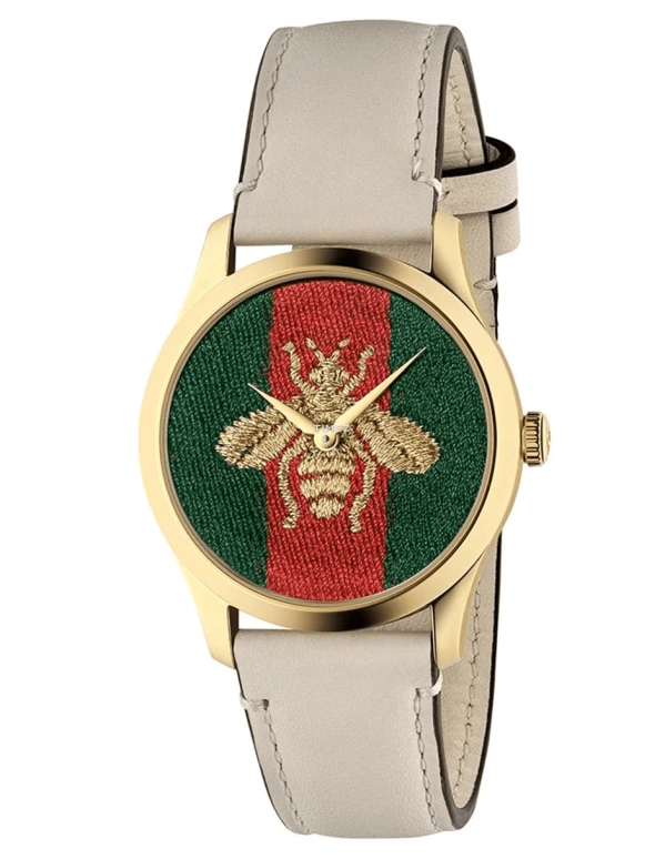 GUCCI,G-Timeless 38mm,38mm,Stainless Steel,Green,Red,Quartz,Sapphire,Crystal Glass,Round,584154 I86A0 8505
