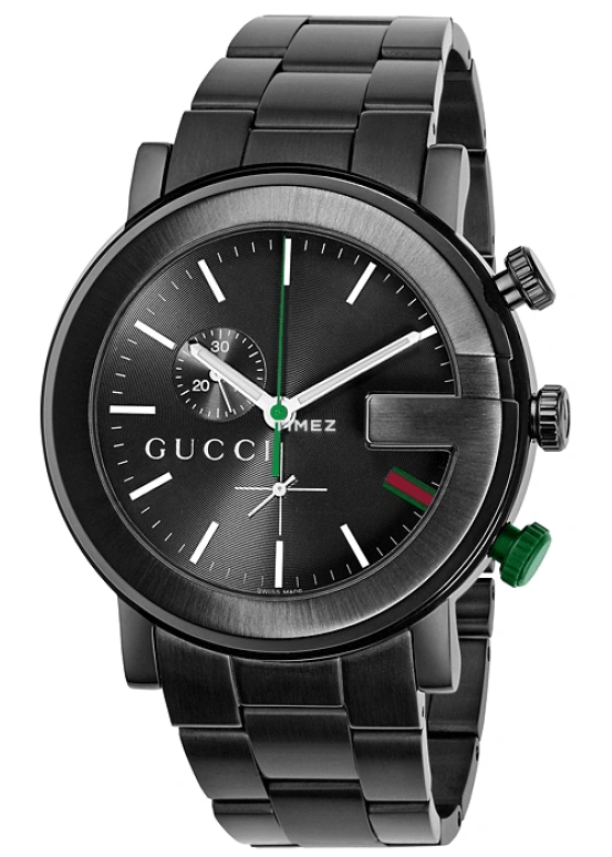 GUCCI,G-Chrono 44mm,44mm,Stainless Steel,Black,Quartz,Chronograph,Sapphire,Crystal Glass,167372 J6AJ0 1064