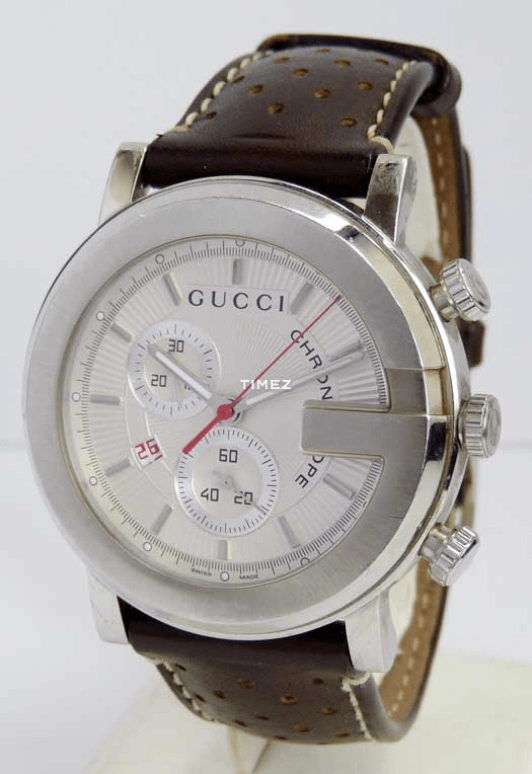 GUCCI,G-Chrono 44mm,44mm,Stainless Steel,White,Quartz,Chronograph,Day,155482 I1640 8560
