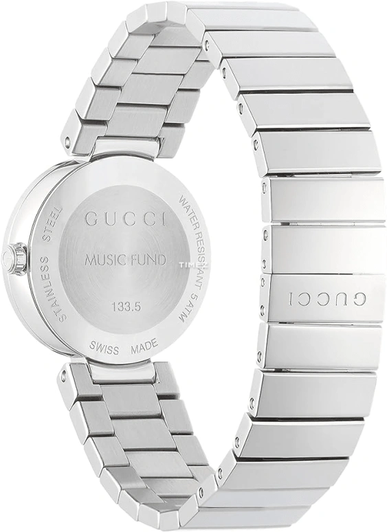 GUCCI,Interlocking 32mm,32mm,Stainless Steel,Black,Quartz,Sapphire,Crystal Glass,Round,YA133511