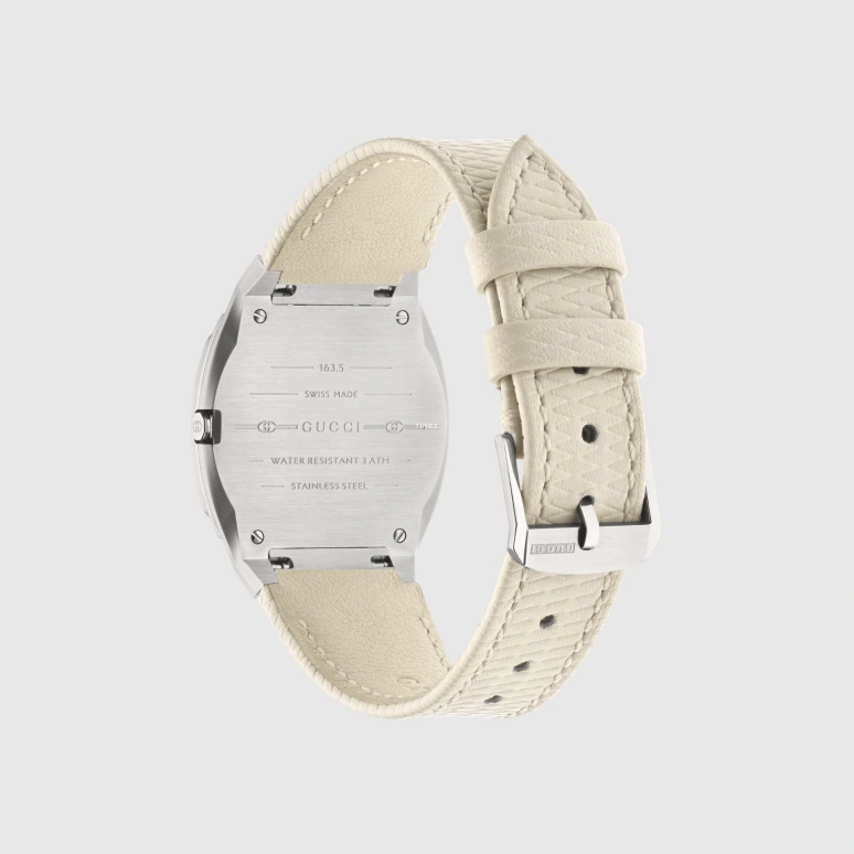 GUCCI,Gucci 25H 30mm,30mm,Stainless Steel,White,Quartz,Sapphire,Crystal Glass,Round,750608 IECA0 8504