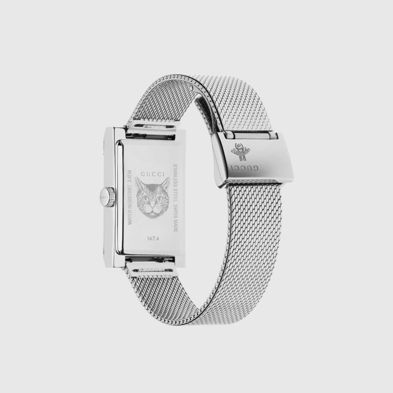GUCCI,G-Frame 21x34mm,21x34mm,Stainless Steel,Red,Green,Quartz,Sapphire,Crystal Glass,Rectangular,559662 J6A70 8652