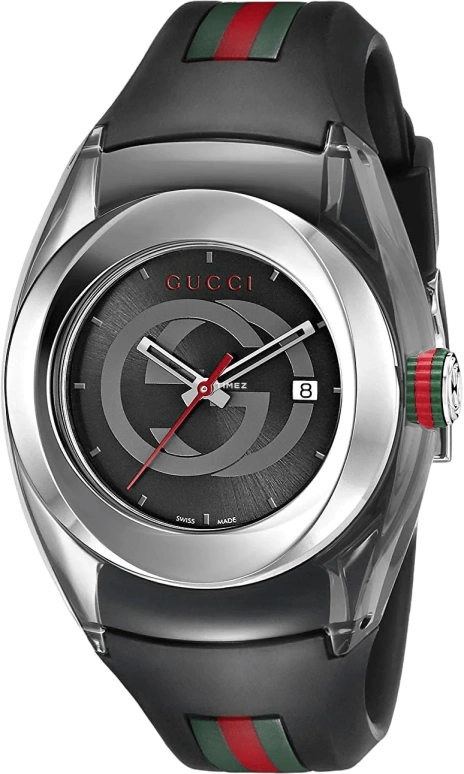 GUCCI,Gucci 36mm,36mm,Stainless Steel,Black,Quartz,Day,Sapphire,YA137301