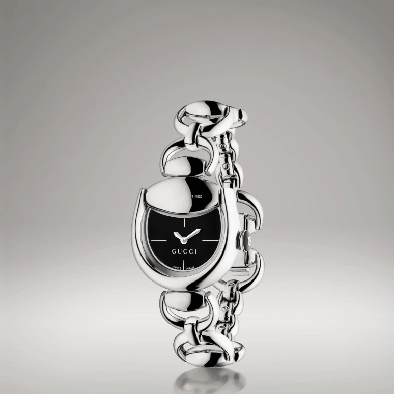 GUCCI,Horsebit 27x25mm,27x25mm,Stainless Steel,Black,Quartz,Sapphire,Crystal Glass,Other,870469 I1600 9065