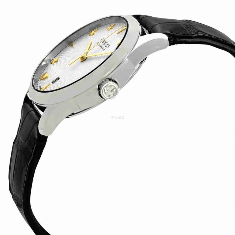 GUCCI,G-Timeless 38mm,38mm,Stainless Steel,Silver White,Automatic,Day,Sapphire,YA126468