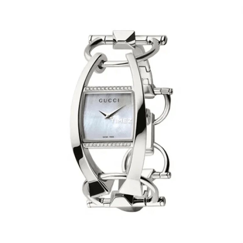 GUCCI,Gucci 27mm,27mm,Stainless Steel,White,Quartz,Sapphire,Crystal Glass,Square,YA123503