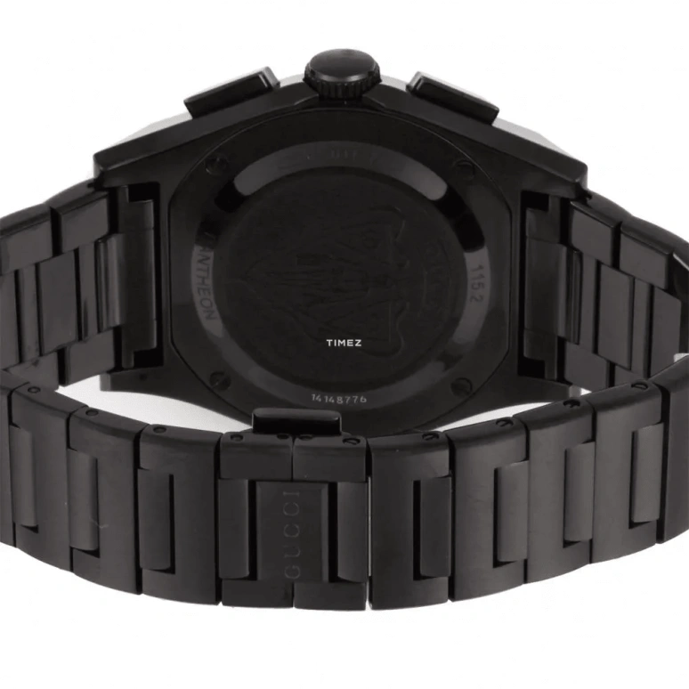 GUCCI,Gucci 42mm,42mm,Stainless Steel,Black,Quartz,Chronograph,Day,YA115237
