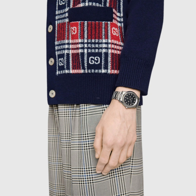 GUCCI,G-Timeless 38mm,38mm,Stainless Steel,Black,Automatic,Sapphire,Crystal Glass,Round,584156 I1600 8489