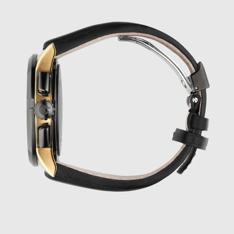GUCCI,G-Chrono 44mm,44mm,Stainless Steel,Black,Sapphire,Crystal Glass,Closed,YA101203