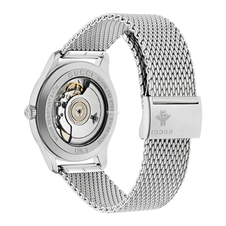 GUCCI,G-Timeless 40mm,40mm,Stainless Steel,White,Automatic,Sapphire,Crystal Glass,Round,YA126330