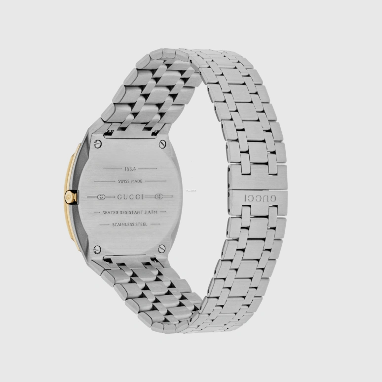 GUCCI,Gucci 25H 34mm,34mm,Stainless Steel,Gold,Quartz,Sapphire,Crystal Glass,Other,673113 ICUA0 9812