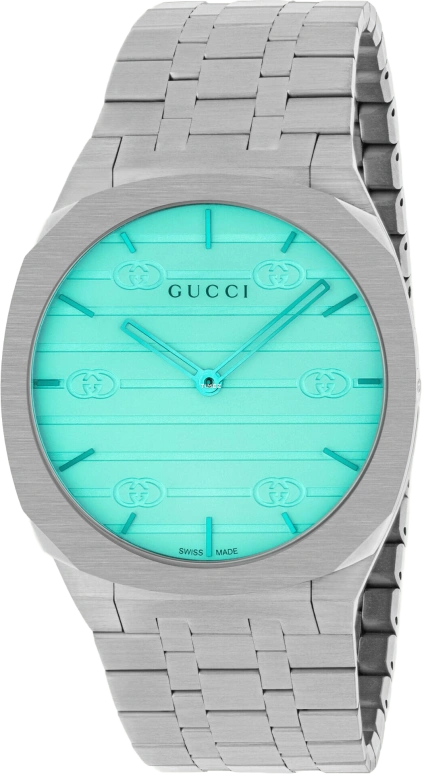GUCCI,Gucci 25H 38mm,38mm,Stainless Steel,Green,Quartz,Sapphire,Crystal Glass,Other,704381 I1600 8605