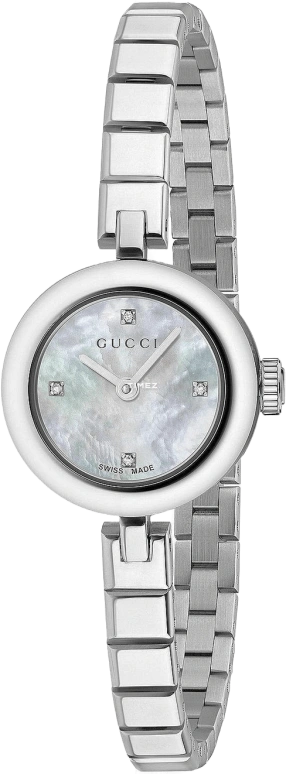 GUCCI,Diamantissima 22mm,22mm,Stainless Steel,White,Sapphire,Crystal Glass,YA141503
