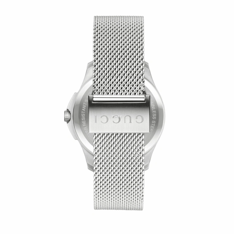 GUCCI,Gucci 42mm,42mm,Stainless Steel,Grey,Quartz,Day,Sapphire,YA126315