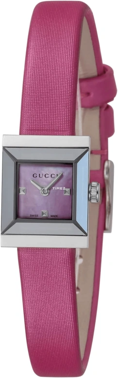 GUCCI,G-Frame 14x18mm,14x18mm,Stainless Steel,Red,Quartz,Sapphire,Crystal Glass,Square,YA128533