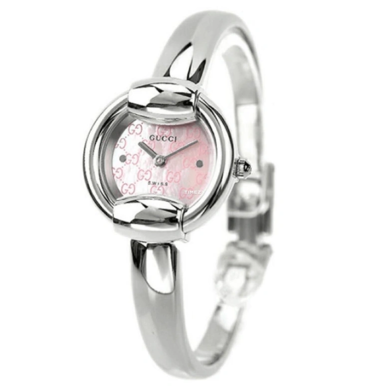 GUCCI,Gucci 25mm,25mm,Stainless Steel,Pink,Quartz,Sapphire,Round,YA014513