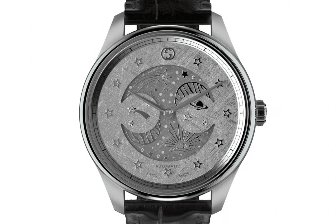 GUCCI,G-Timeless 40mm,40mm,White Gold,Grey,White,Automatic,Moonphase,In-house Caliber,G,G-TIMELESS MOONLIGHT2
