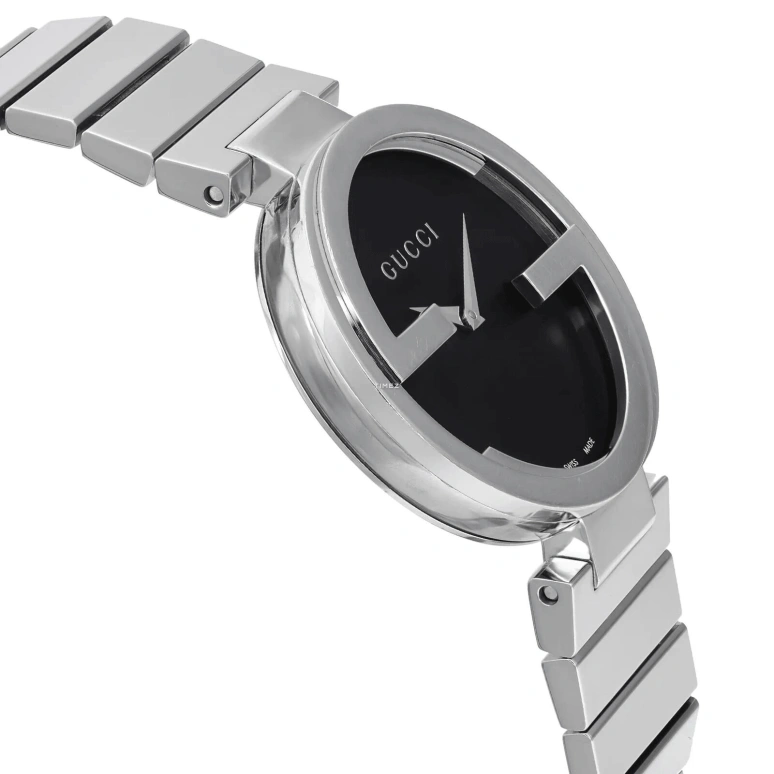 GUCCI,Interlocking 37mm,37mm,Stainless Steel,Black,Quartz,Sapphire,Crystal Glass,Round,YA133307