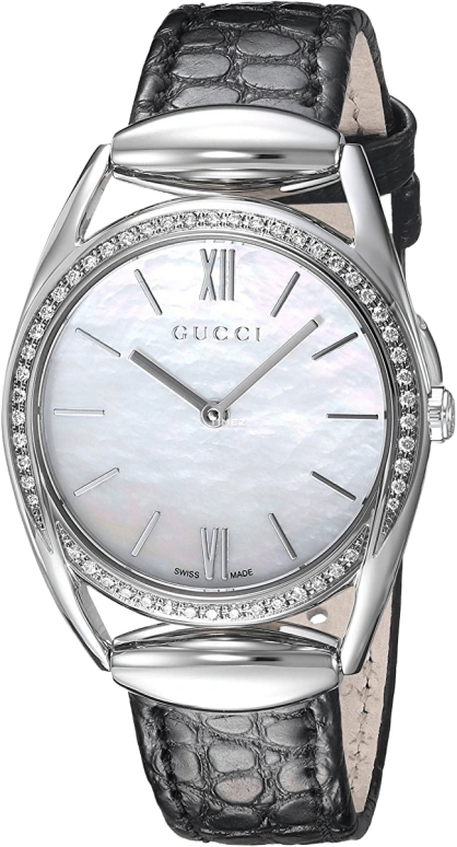 GUCCI,Other 30mm,30mm,Stainless Steel,White,Mother of Pearl,YA140506