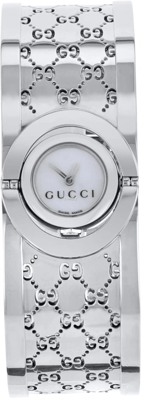GUCCI,Other 16mm,16mm,Stainless Steel,White,Quartz,Sapphire,Crystal Glass,Round,YA112510