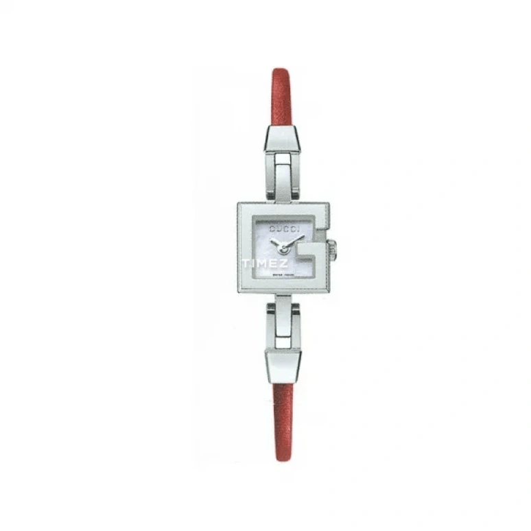 GUCCI,Gucci 13mm,13mm,Stainless Steel,White,Quartz,Sapphire,Crystal Glass,Square,YA102519