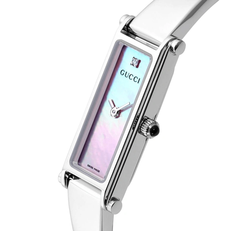 GUCCI,Gucci ,Stainless Steel,Pink,Quartz,Sapphire,Rectangular,YA015554